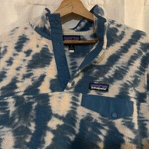 Patagonia Synchilla Snap-T Fleece Pullover Blue Tie Dye Size M